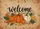 Welcome Script Pumpkins Oak Leaves Maple Foliage Berries - Autumn Season Home Decor Gift Doormat - 7