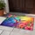 Iridescent Hummingbird Tropical Garden Flowers - Wildlife Lover Gift Doormat - 5