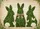 Rustic Burlap Green Boxwood Bunny Rabbits Hydrangea Tails - Happy Easter Gift Doormat - 7