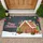 Gingerbread House Candy Canes Christmas Baubles Merry Christmas - Holiday Home Decor Gift Doormat - 1