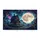 Luminous Full Moon Cosmic Nebula Forest House with Glowing Windows - Home Decor Gift Doormat - 3