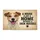 Jack Russell Terrier Dog House Home Text Paw Print - Dog Lover Home Decor Gift Doormat - 3