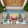 Santa Claus Elves Snowmen Pine Trees - Christmas Home Decor Gift Doormat - 1