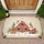 Gingerbread House Santa Snow Scene - Christmas Holiday Decor Doormat - 1
