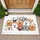 Dog Breeds Wagging Tongue Paw Prints Hearts - Home Decor Gift for Dog Lovers Doormat - 1