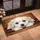 Fluffy White Puppy Head on Paws Pine Sprigs Berries - Cozy Home Decor Gift for Dog Lover Doormat - 4