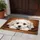 Fluffy White Puppy Head on Paws Pine Sprigs Berries - Cozy Home Decor Gift for Dog Lover Doormat - 5