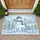 Smiling Snowman Bird Pine Trees Let It Snow Text - Christmas Winter Home Decor Gift Doormat - 1
