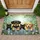 Curious Puppies Black Cats Fence Peeking - Pet Lover Home Decor Gift Doormat - 1