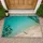 Turquoise Ocean Beach Couple - Coastal Home Decor Gift for Travel Lovers Doormat - 1