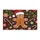 Gingerbread Man Santa Hat Christmas Candies Holly Baubles Festive Home Decor Doormat - 3