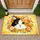 Stylized Cat Face Floral Botanical - Home Decor Gift for Cat Lovers Doormat - 1