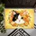 Stylized Cat Face Floral Botanical - Home Decor Gift for Cat Lovers Doormat - 6