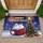 Red Christmas Mug Santa Snowman Village Golden Merry Christmas - Christmas Decor Doormat - 1