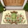 Rustic Green Frog Cowboy Hat Star Emblems Wildflowers - Farmhouse Home Decor Gift Doormat - 1