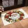 Santa Claus Head Christmas Wreath Poinsettia Holly - Holiday Home Decor Gift Doormat - 4