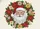 Santa Claus Head Christmas Wreath Poinsettia Holly - Holiday Home Decor Gift Doormat - 7