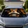 Realistic Corgi Driving At Night With City Lights For Dog Lovers And Road Trips Fans Car Sunshade - 1