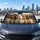 Galloping Horse Herd In Sunset Mountains Western Wilderness Decor For Equine Lovers Car Sunshade - 5