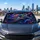 Neon Cosmic Sea Turtle With Tropical Fish For Ocean Lovers And Beach Road Trip Fans Car Sunshade - 5