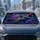 Neon Cosmic Sea Turtle With Tropical Fish For Ocean Lovers And Beach Road Trip Fans Car Sunshade - 2