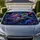 Neon Cosmic Sea Turtle With Tropical Fish For Ocean Lovers And Beach Road Trip Fans Car Sunshade - 1