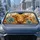 Highland Cow With Wildflowers Rustic Farmhouse Summer Road Trip Decor For Cow Lovers Car Sunshade - 2