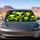 Playful Neon Green Alien Faces Space Party Decor For Road Trips Sci Fi Fans And Kids Car Sunshade - 3