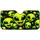 Playful Neon Green Alien Faces Space Party Decor For Road Trips Sci Fi Fans And Kids Car Sunshade - 5