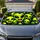 Playful Neon Green Alien Faces Space Party Decor For Road Trips Sci Fi Fans And Kids Car Sunshade - 1