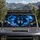 Storm Wolf With Lightning, Blue Moon, And Thunderclouds For Gothic Wildlife Fans Car Sunshade - 2