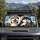 Funny Husky Dogs In Snowy Winter Cabin For Road Trip Dog Lovers And Pet Owners Gift Car Sunshade - 2