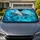 Realistic Dolphins In Turquoise Ocean Waves For Tropical Beach Lovers And Marine Fans Car Sunshade - 1