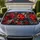 Red Ladybug And Autumn Leaves Botanical Decor For Daily Nature Drives And Garden Fans Car Sunshade - 1
