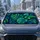 Navy Tropical Monstera Palm Leaves For Summer Beach Trips And Island Style Lovers Car Sunshade - 3