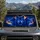 Electric Blue Three Wolf Moon Forest Fantasy Wildlife For Road Trip Cabin Style Fans Car Sunshade - 2