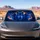 Electric Blue Three Wolf Moon Forest Fantasy Wildlife For Road Trip Cabin Style Fans Car Sunshade - 5
