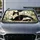 Tuxedo Cat On Sunny Windowsill With Houseplants For Cozy Summer Driving Decor Gift Car Sunshade - 5