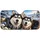 Cute Siberian Husky Dogs In Cozy Winter Road Trip Scene For Dog Lovers And Travelers Car Sunshade - 3