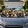 Happy Schnauzer Dog Pack Road Trip Scene For Travel Adventures And Pet Lovers Gift Car Sunshade - 1