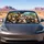 Happy Schnauzer Dog Pack Road Trip Scene For Travel Adventures And Pet Lovers Gift Car Sunshade - 5