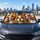 Five Cavalier King Charles Spaniels In Cozy Road Trip Cabin Scene For Dog Lovers Car Sunshade - 5