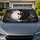 Yin Yang Twin Birds With Charcoal Plum Feathers For Zen Travel And Boho Style Lovers Car Sunshade - 1