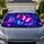 Iridescent Butterfly Swarm Neon Purple Blue Glow For Dreamy Road Trips And Drives Car Sunshade - 1