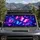 Iridescent Butterfly Swarm Neon Purple Blue Glow For Dreamy Road Trips And Drives Car Sunshade - 2