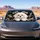 Cute Maltese Dog With Cream Fur Letters And Celestial Sparkles For Daily Commutes Car Sunshade - 4