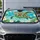 Realistic Sea Turtle In Turquoise Lagoon With Plumeria For Daily Tropical Beach Vibes Car Sunshade - 5