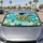 Realistic Sea Turtle In Turquoise Lagoon With Plumeria For Daily Tropical Beach Vibes Car Sunshade - 4