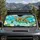 Realistic Sea Turtle In Turquoise Lagoon With Plumeria For Daily Tropical Beach Vibes Car Sunshade - 2