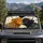 Scottish Highland Cow Couple With Teal Hearts Romantic Farmhouse Gift For Cow Fans Car Sunshade - 2